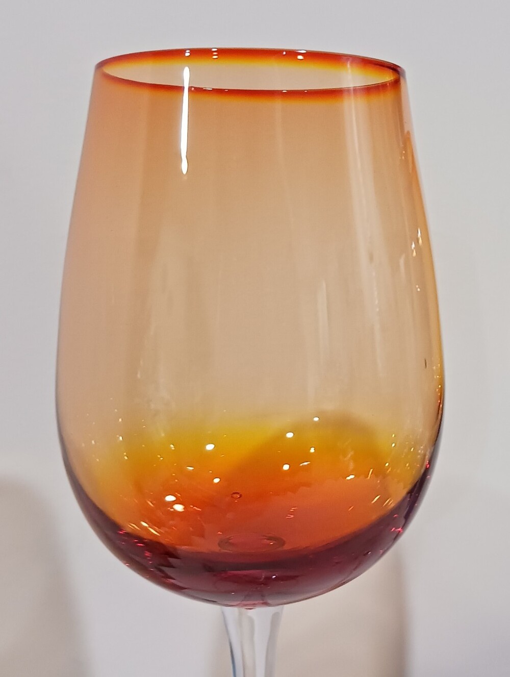 Pier 1 Imports LOT Amberina Ombre Wine Glasses & Terra Cotta Rattan Trivet Retro - Picture 6 of 16